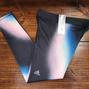 ADIDAS Jogger Pants Girls Size XL 16 Black Rainbow NEW WITH TAGS